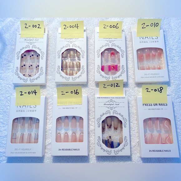 $5 Each Assorted Bundle Variety New Press on Nails 24pcs - Picture 2 of 7